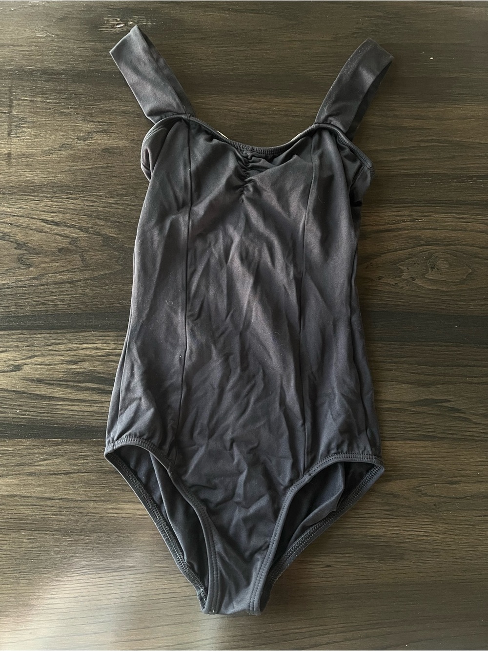 Motionwear Black Wide-Strap Dance Bodysuit